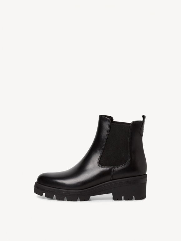 Tamaris Leder Chelsea Boot - Schwarz