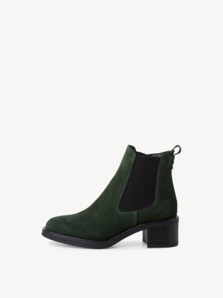 Tamaris Leder Chelsea Boot - Grün Tamaris Leder Chelsea Boot - Grün