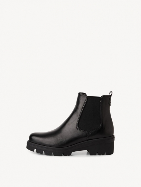 Tamaris Leder Chelsea Boot - Schwarz Tamaris Leder Chelsea Boot - Schwarz
