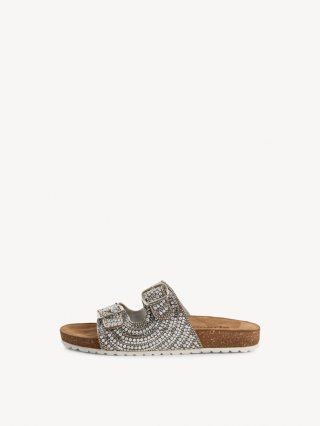 Tamaris Lederpantolette - Silber Tamaris Lederpantolette - Silber
