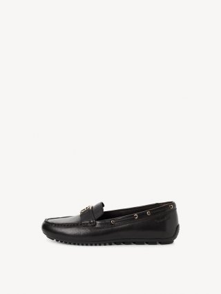 Tamaris Ledermoccassin - Schwarz