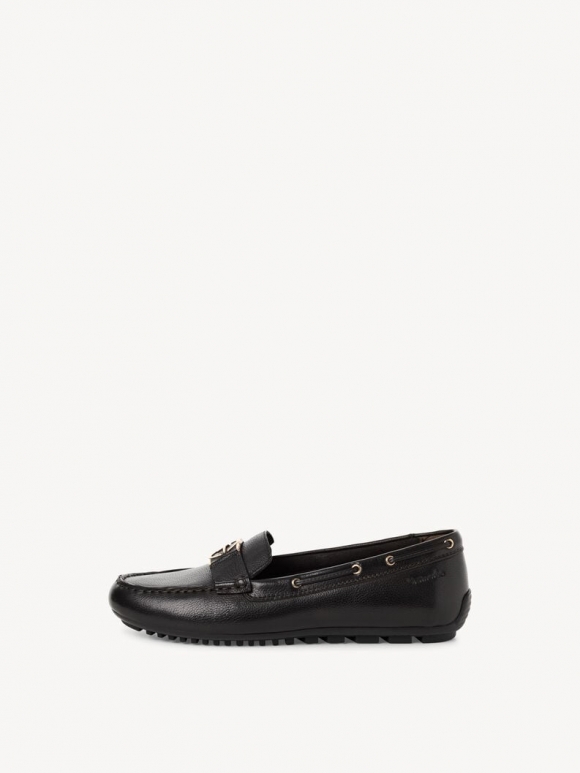 Tamaris Ledermoccassin - Schwarz Tamaris Ledermoccassin - Schwarz