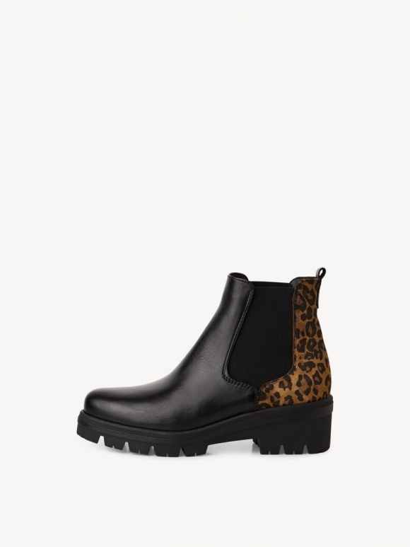 Tamaris Leder Chelsea Boot - Schwarz Tamaris Leder Chelsea Boot - Schwarz