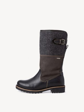 Tamaris Lederstiefel - Schwarz Warmfutter Tamaris Lederstiefel - Schwarz Warmfutter