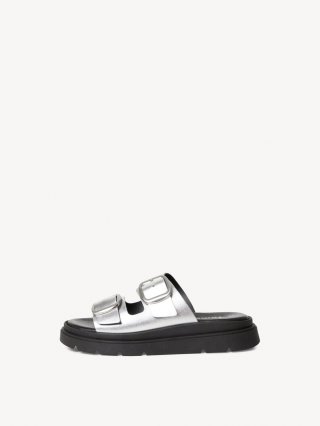 Tamaris Lederpantolette - Metallic
