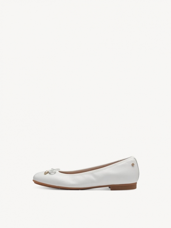 Tamaris Lederballerina - Weiß Tamaris Lederballerina - Weiß