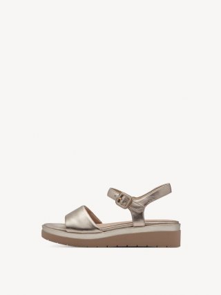 Tamaris Ledersandalette - Gold