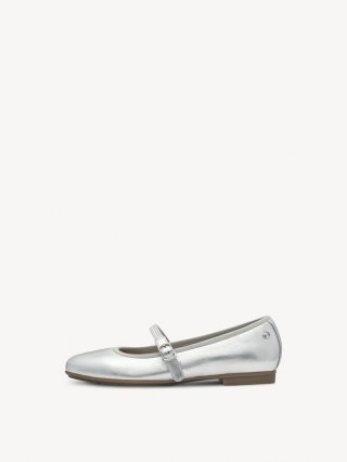 Tamaris Lederballerina - Silber Tamaris Lederballerina - Silber
