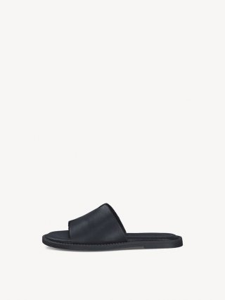 Tamaris Lederpantolette - Schwarz Tamaris Lederpantolette - Schwarz