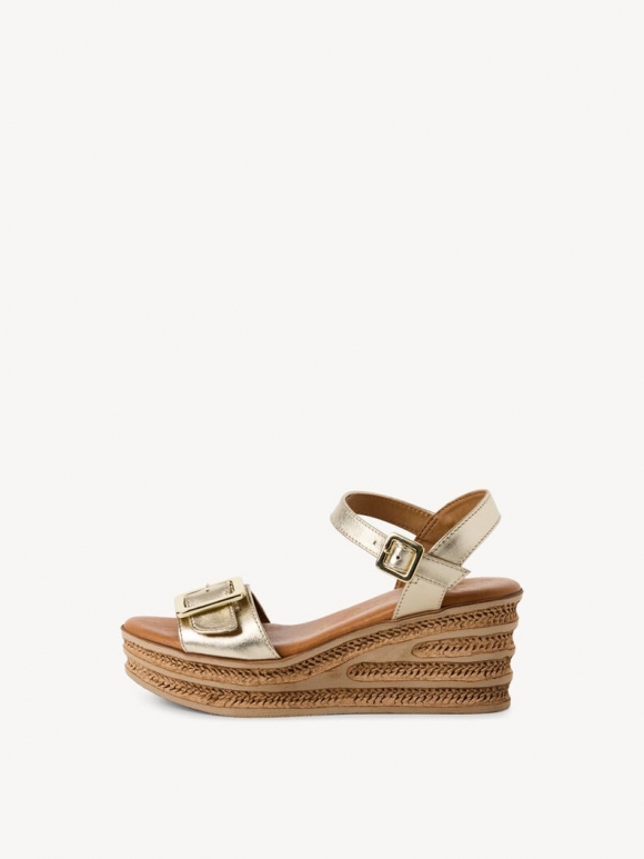 Tamaris Ledersandalette - Gold