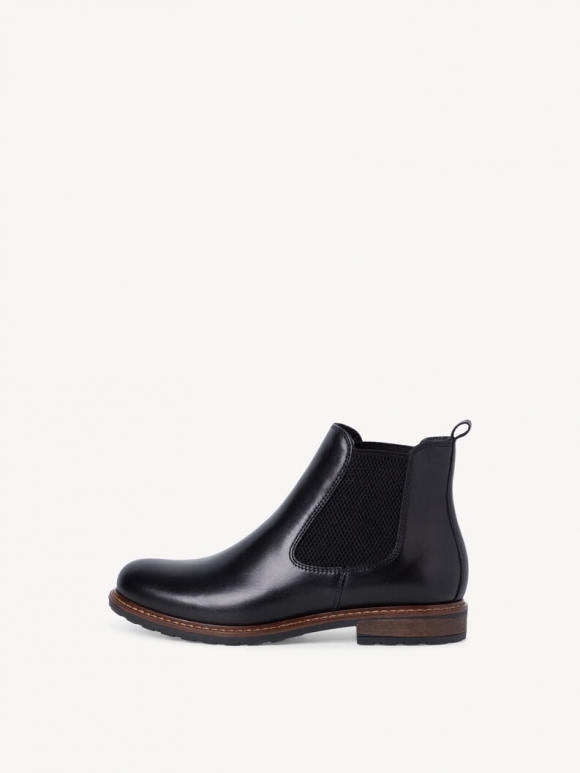 Tamaris Leder Chelsea Boot - Schwarz Tamaris Leder Chelsea Boot - Schwarz