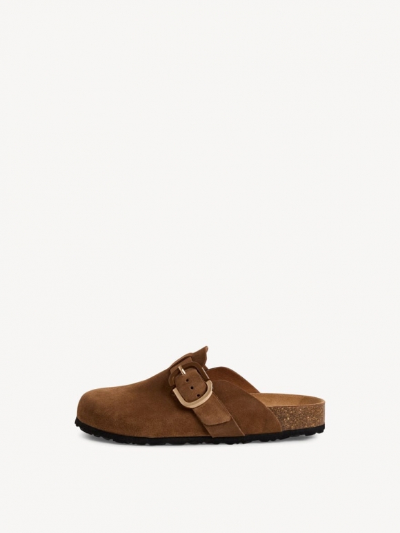 Tamaris Lederpantolette - Braun Tamaris Lederpantolette - Braun
