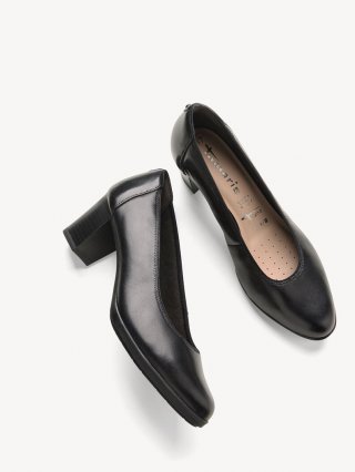 Tamaris Lederpumps - Schwarz Tamaris Lederpumps - Schwarz