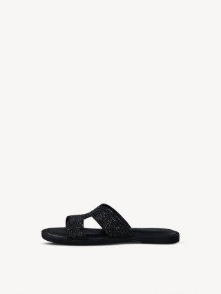 Tamaris Lederpantolette - Schwarz Tamaris Lederpantolette - Schwarz