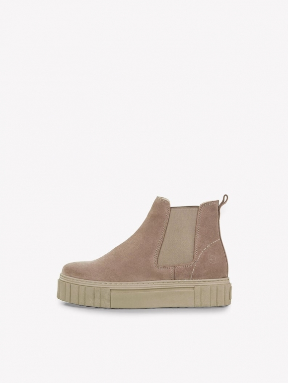 Tamaris Leder Chelsea Boot - Beige