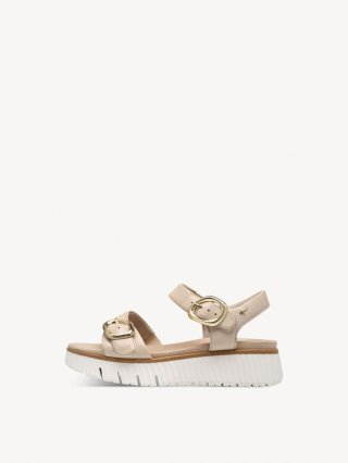 Tamaris Ledersandale - Beige Tamaris Ledersandale - Beige