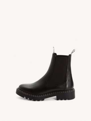 Tamaris Leder Chelsea Boot - Schwarz