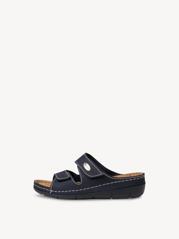 Tamaris Lederpantolette - Blau