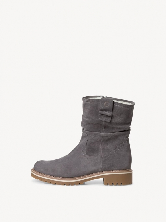 Tamaris Lederstiefelette - Grau Warmfutter Tamaris Lederstiefelette - Grau Warmfutter