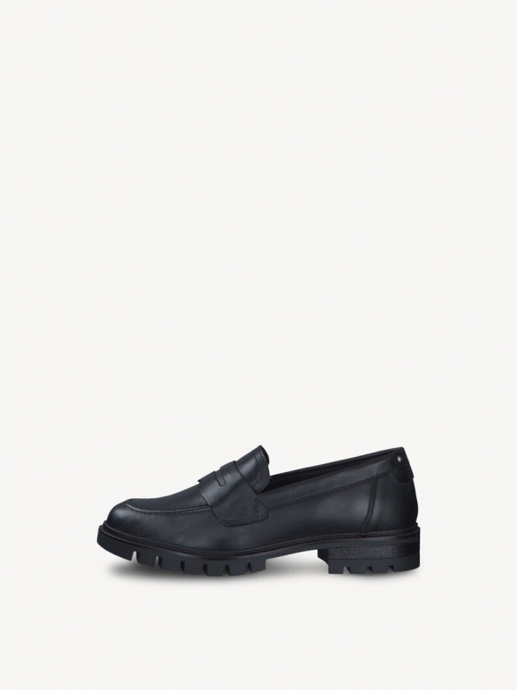 Tamaris Lederslipper - Schwarz Tamaris Lederslipper - Schwarz