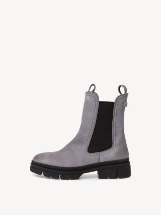 Tamaris Leder Chelsea Boot - Grau Tamaris Leder Chelsea Boot - Grau