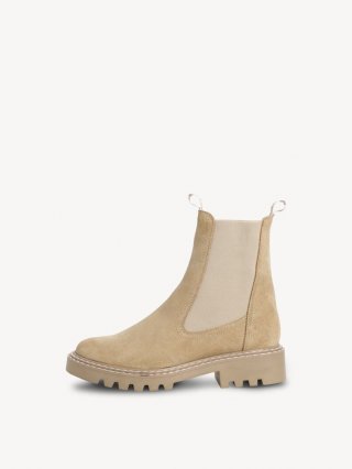 Tamaris Leder Chelsea Boot - Beige