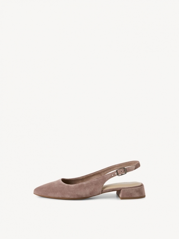 Tamaris Lederslingpumps - Beige
