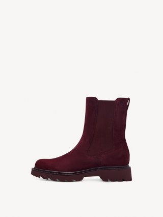 Tamaris Leder Chelsea Boot - Rot Tamaris Leder Chelsea Boot - Rot