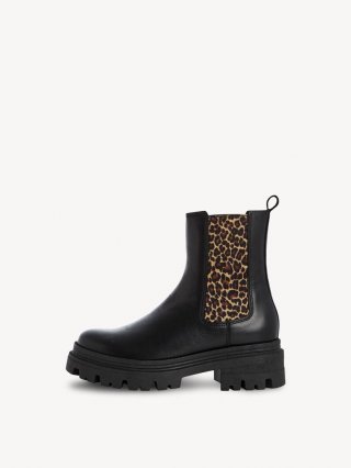 Tamaris Leder Chelsea Boot - Schwarz