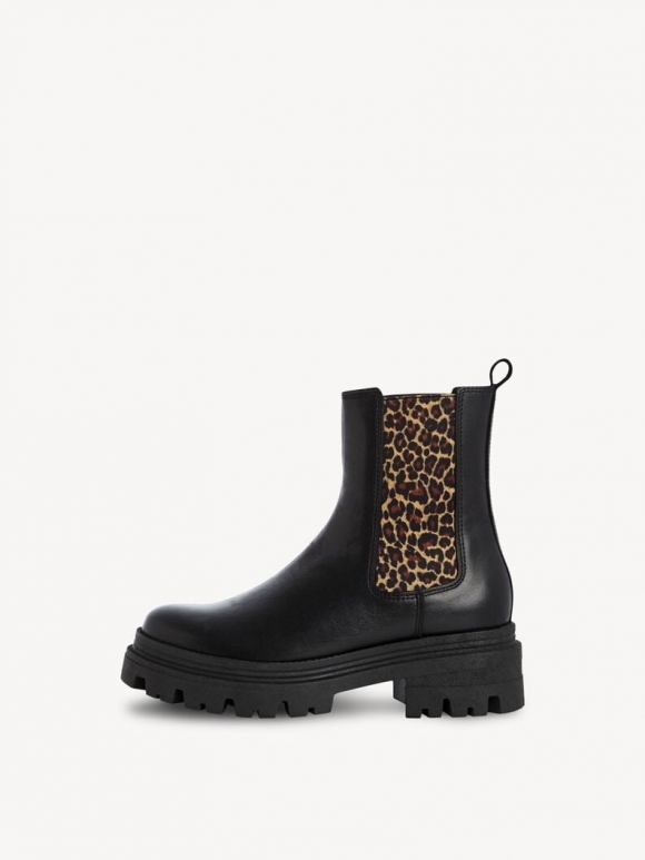 Tamaris Leder Chelsea Boot - Schwarz