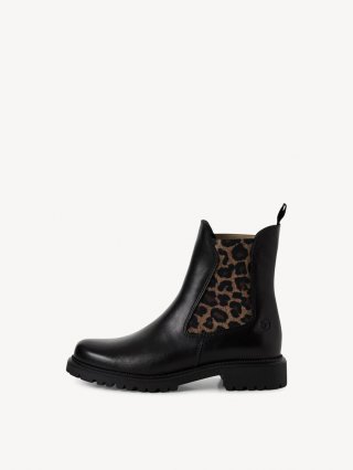 Tamaris Leder Chelsea Boot - Schwarz Tamaris Leder Chelsea Boot - Schwarz
