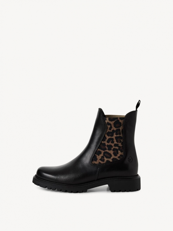 Tamaris Leder Chelsea Boot - Schwarz