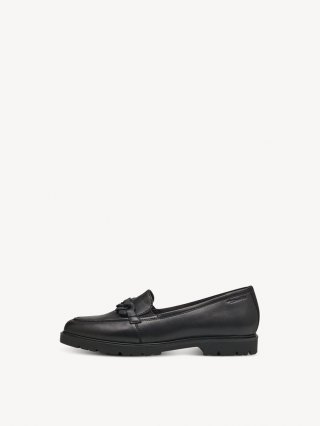 Tamaris Lederslipper - Schwarz Tamaris Lederslipper - Schwarz