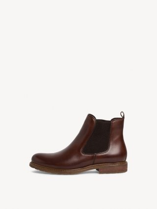 Tamaris Leder Chelsea Boot - Braun Tamaris Leder Chelsea Boot - Braun