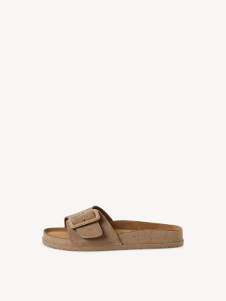 Tamaris Lederpantolette - Beige Tamaris Lederpantolette - Beige