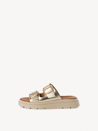 Tamaris Lederpantolette - Gold