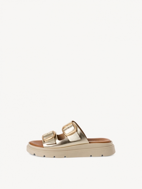 Tamaris Lederpantolette - Gold Tamaris Lederpantolette - Gold
