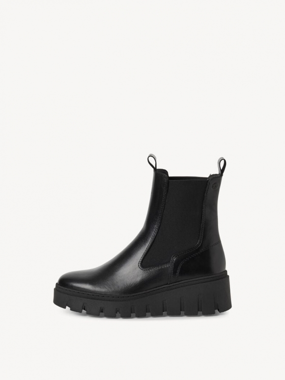 Tamaris Leder Chelsea Boot - Schwarz Tamaris Leder Chelsea Boot - Schwarz