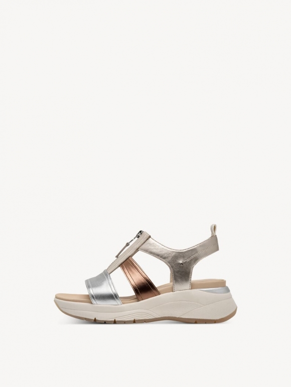 Tamaris Ledersandale - Metallic Tamaris Ledersandale - Metallic