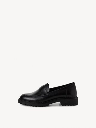 Tamaris Lederslipper - Schwarz Tamaris Lederslipper - Schwarz