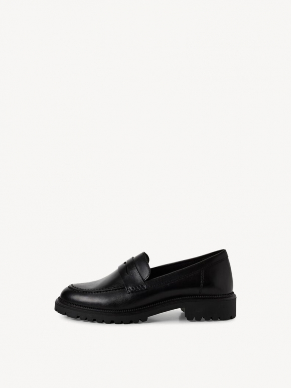 Tamaris Lederslipper - Schwarz Tamaris Lederslipper - Schwarz