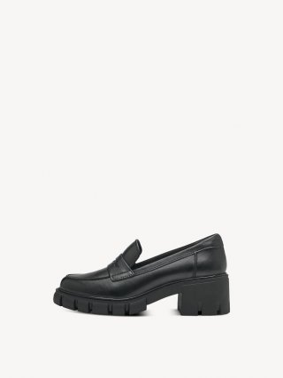 Tamaris Lederslipper - Schwarz Tamaris Lederslipper - Schwarz