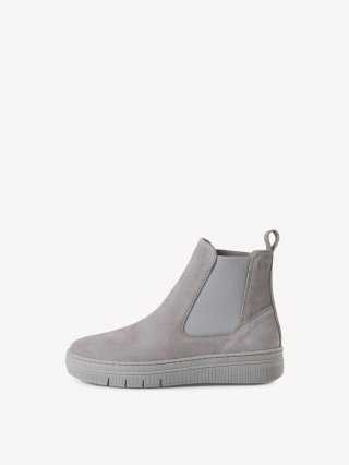 Tamaris Leder Chelsea Boot - Grau Tamaris Leder Chelsea Boot - Grau