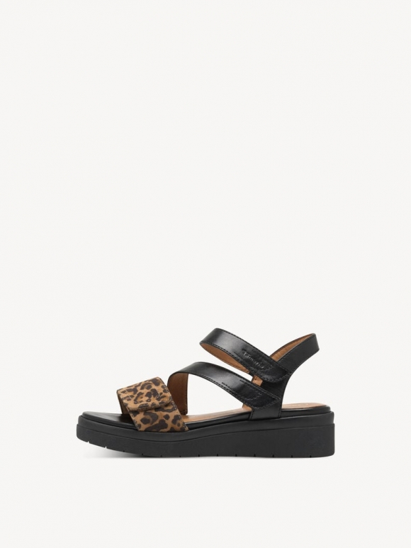 Tamaris Ledersandalette - Schwarz