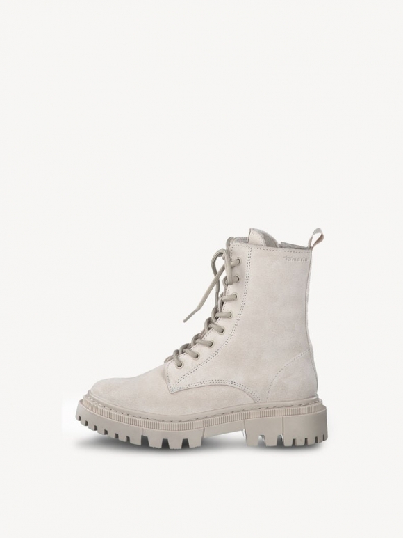 Tamaris Lederstiefelette - Beige Tamaris Lederstiefelette - Beige