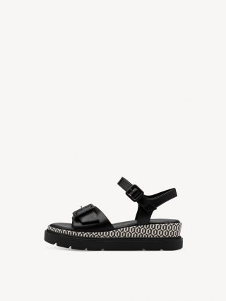 Tamaris Ledersandalette - Schwarz