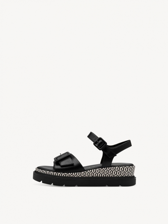 Tamaris Ledersandalette - Schwarz