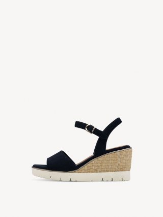 Tamaris Ledersandalette - Blau