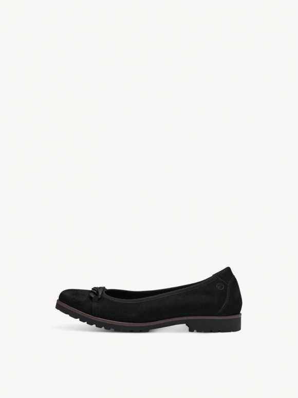 Tamaris Lederballerina - Schwarz Tamaris Lederballerina - Schwarz