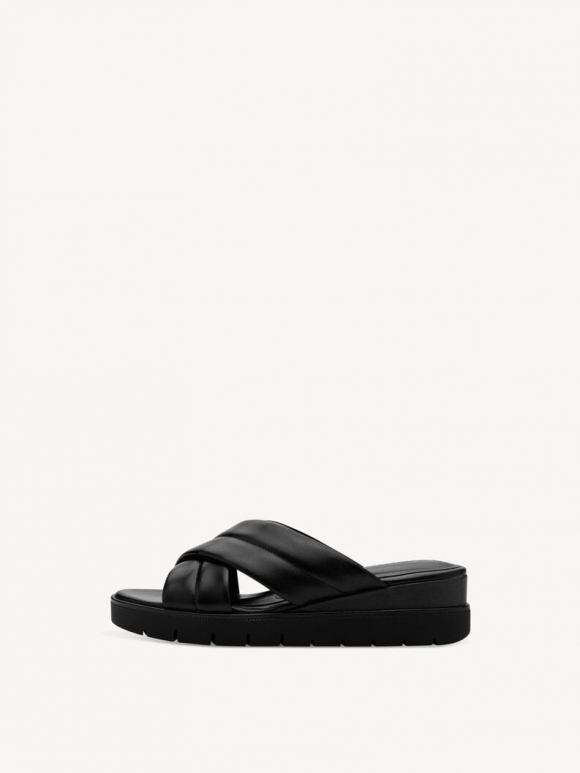 Tamaris Lederpantolette - Schwarz Tamaris Lederpantolette - Schwarz
